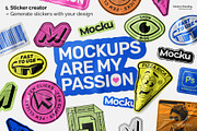 Sticker's Branding Mockup Bundle, a Packaging Mockup by Mocku (Thumbnail 4 of 25)