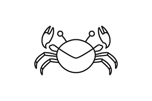 crabs line simple minimal logo, a Branding & Logo Template by devastd