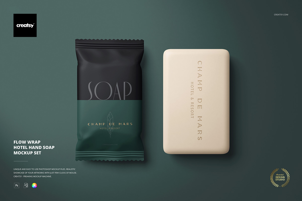 Hotel Hand Soap Mockup Set, a Packaging Mockup by creatsy5 (Photo 1 of 11)