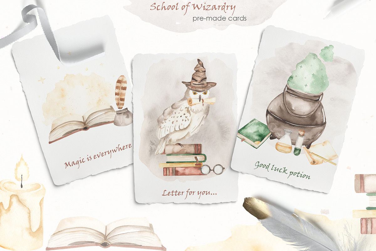 School of wizardry Watercolor, an Education Illustration by Marina Ermakova (Photo 5 of 13)