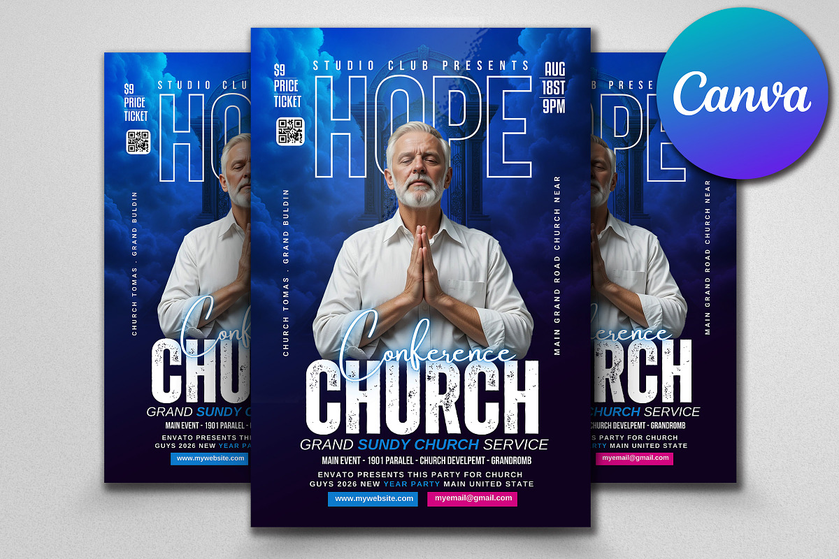 Church Conference Flyer Template, a Flyer Template by Psd Templates (Photo 2 of 3)