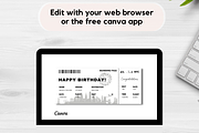Editable Boarding Pass Template, an Invitation Template by YasdeyDesigns (Thumbnail 6 of 9)