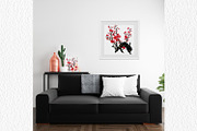 Watercolor clipart of blossom plum, a Decorative Illustration by ViktoriArt (Thumbnail 4 of 11)