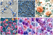 Pastel Floral Trees Digital Papers, a Texture Graphic by CitraGraphics (Thumbnail 2 of 6)