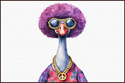 Cute Groovy Silly Goose Clipart Bund, an Illustration by Sublimation Artist (Thumbnail 3 of 6)
