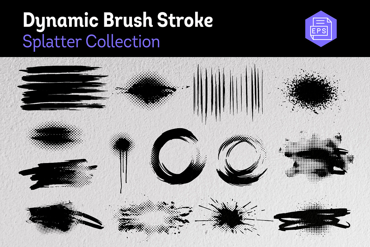 Dynamic Brush Stroke Splatter Set, a Brush Add-On by zahidhossainalif (Photo 1 of 3)