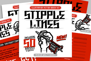 Stipple Lines brushes - Illustrator