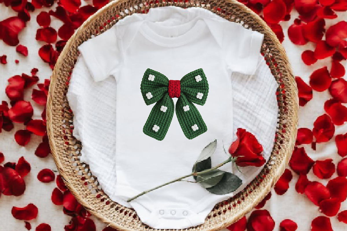 Christmas Bow Knitted Coquette, an Illustration by DreamArtGraphic (Photo 6 of 6)