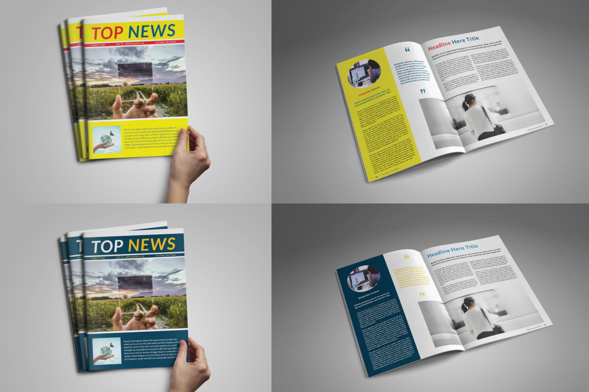 Indesign Newsletter Template, a Magazine Template by marone (Photo 2 of 5)