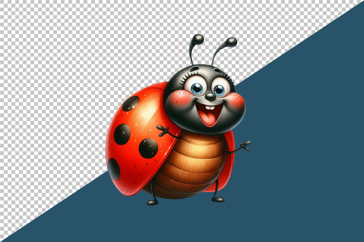Quirky Funny Ladybug Clipart, an Illustration by Creative Art (Photo 3 of 6)