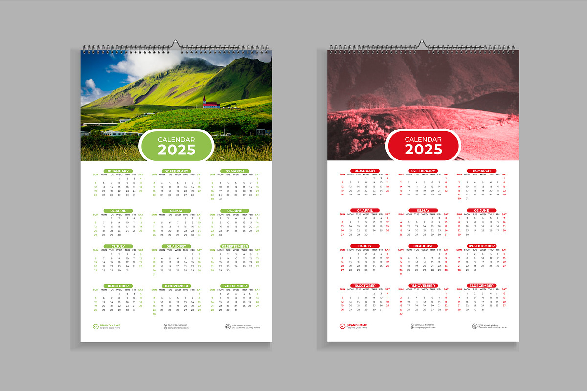Wall Calendar for 2025, a Stationery Template by Lakhan1998 (Photo 4 of 4)