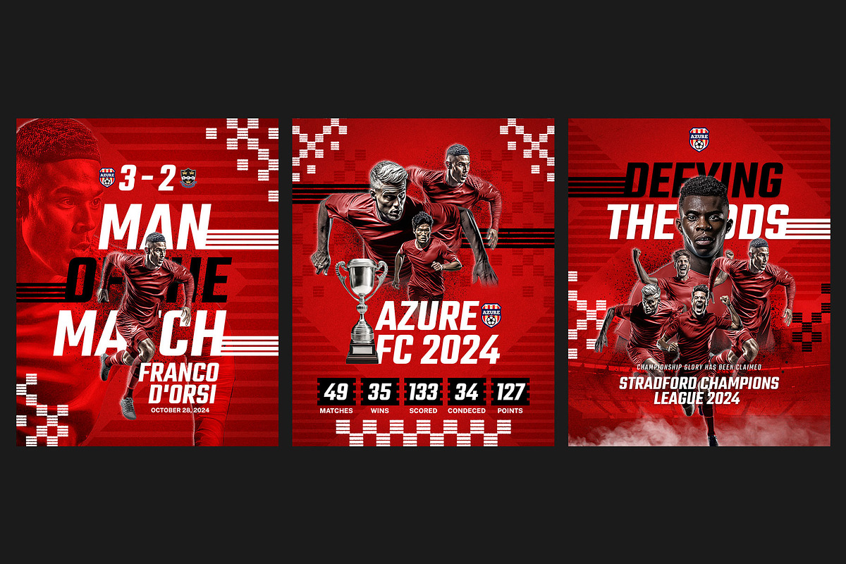 Football Club Instagram Templates, a Social Media Template by Bornx Design (Photo 5 of 7)