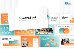 Artha Bank Economy Keynote, a Presentation Template by Loin Studio