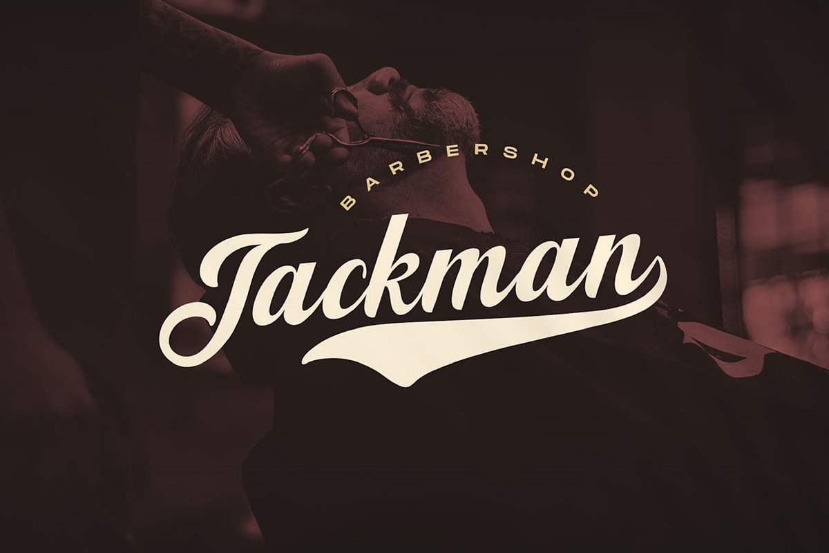 Retro Logo Font, a Script Font by Graphue (Photo 4 of 10)