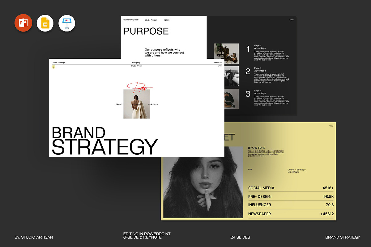 Guider Brand Strategy Presentation, a Presentation Template by Studio Artisan (Photo 1 of 8)