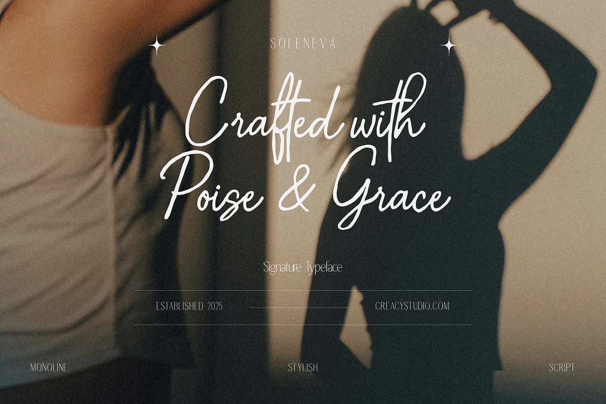 Soleneva - Signature Typeface, a Script Font by Creacy Studio (Photo 3 of 10)