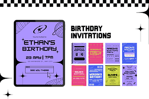 30 Retro Y2K Invitation Templates