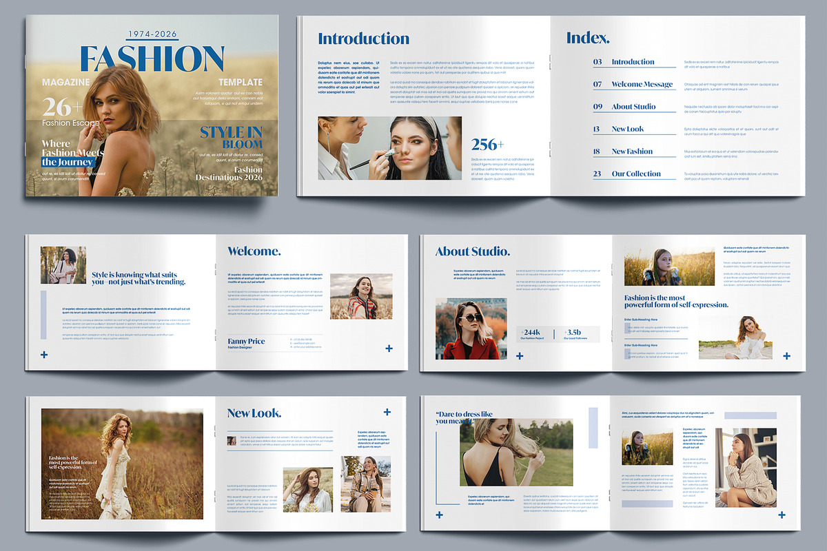 Elegant Fashion Magazine Layout