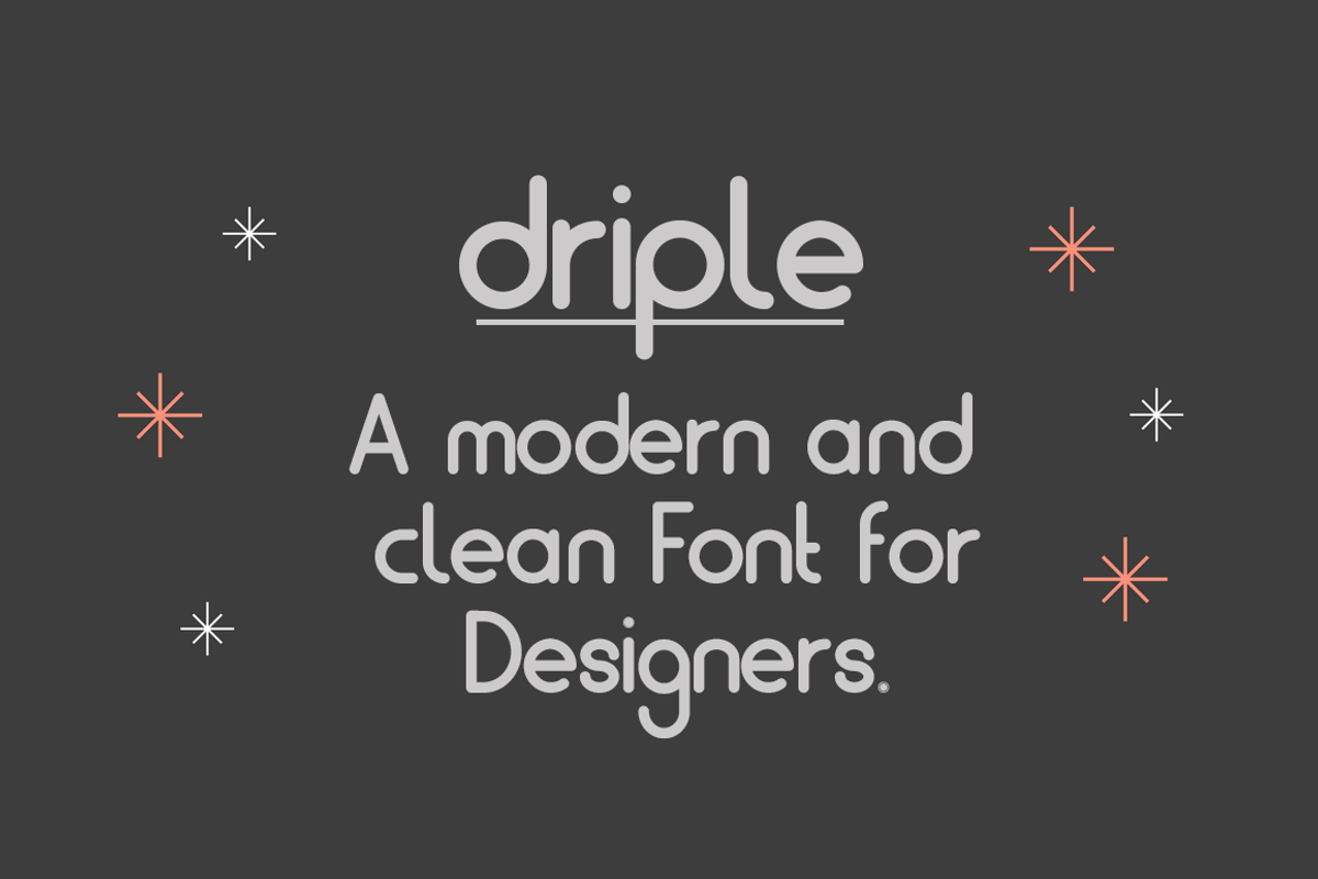 Driple - a clean modern font. preview 2