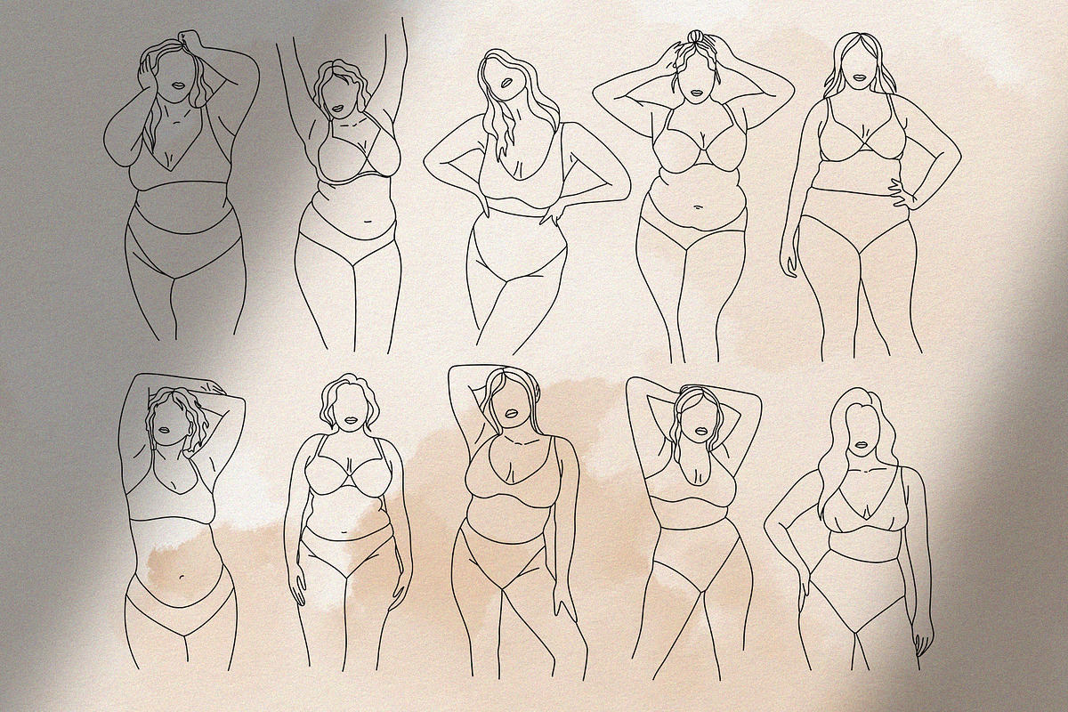 Curvy Bodies Clipart, a Person Illustration by Teresa Art Store (Photo 3 of 11)