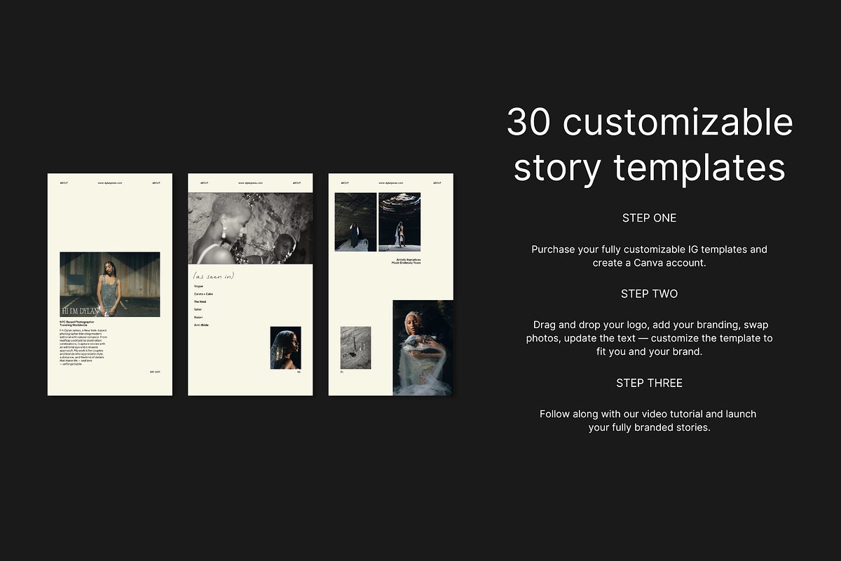 Bold Canva Instagram Templates, a Social Media Template by Seventh Made (Photo 2 of 3)