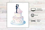 Watercolor White Wedding Day Clipart, an Illustration by Canvas Craft (Thumbnail 8 of 8)