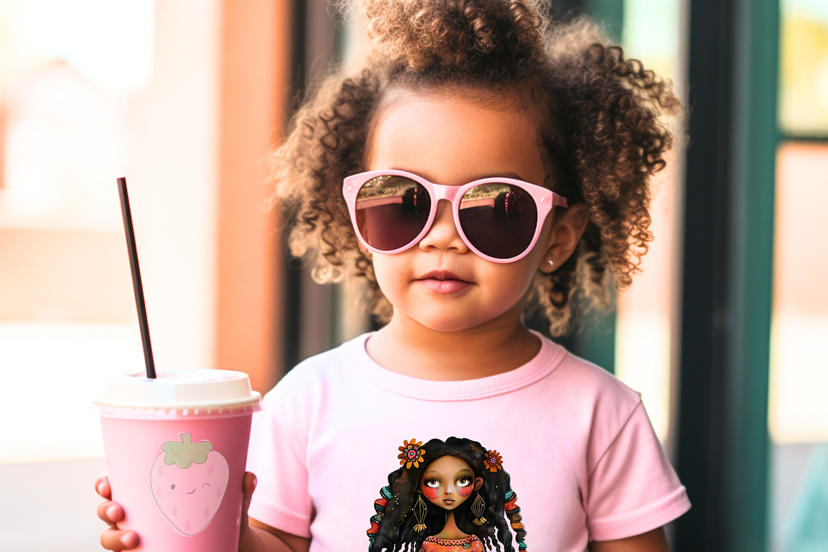 AFRO BOHO GIRLS ALL AGES CLIPART, a Person Illustration by Daring Digies (Photo 9 of 10)