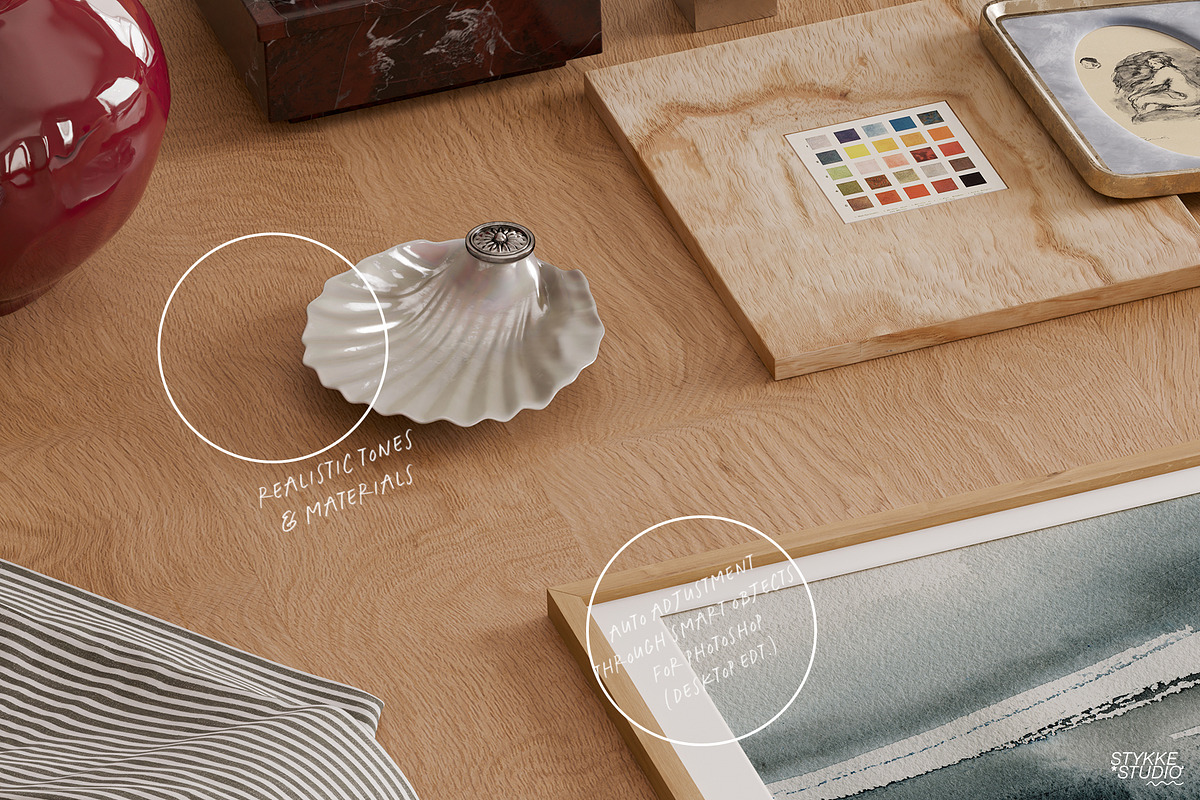 BURGUNDY | frame mockup with mat, a Household Mockup by Stykke Studio (Photo 10 of 10)