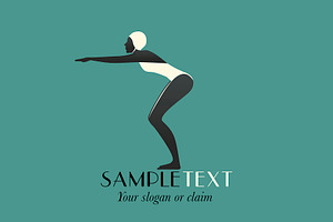 Swimmer logo or brand design, a Healthcare Illustration by La Inspiratriz