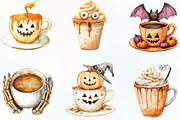 Whimsical Halloween Coffee Clipart, an Illustration by CraftArtStudio (Thumbnail 2 of 6)