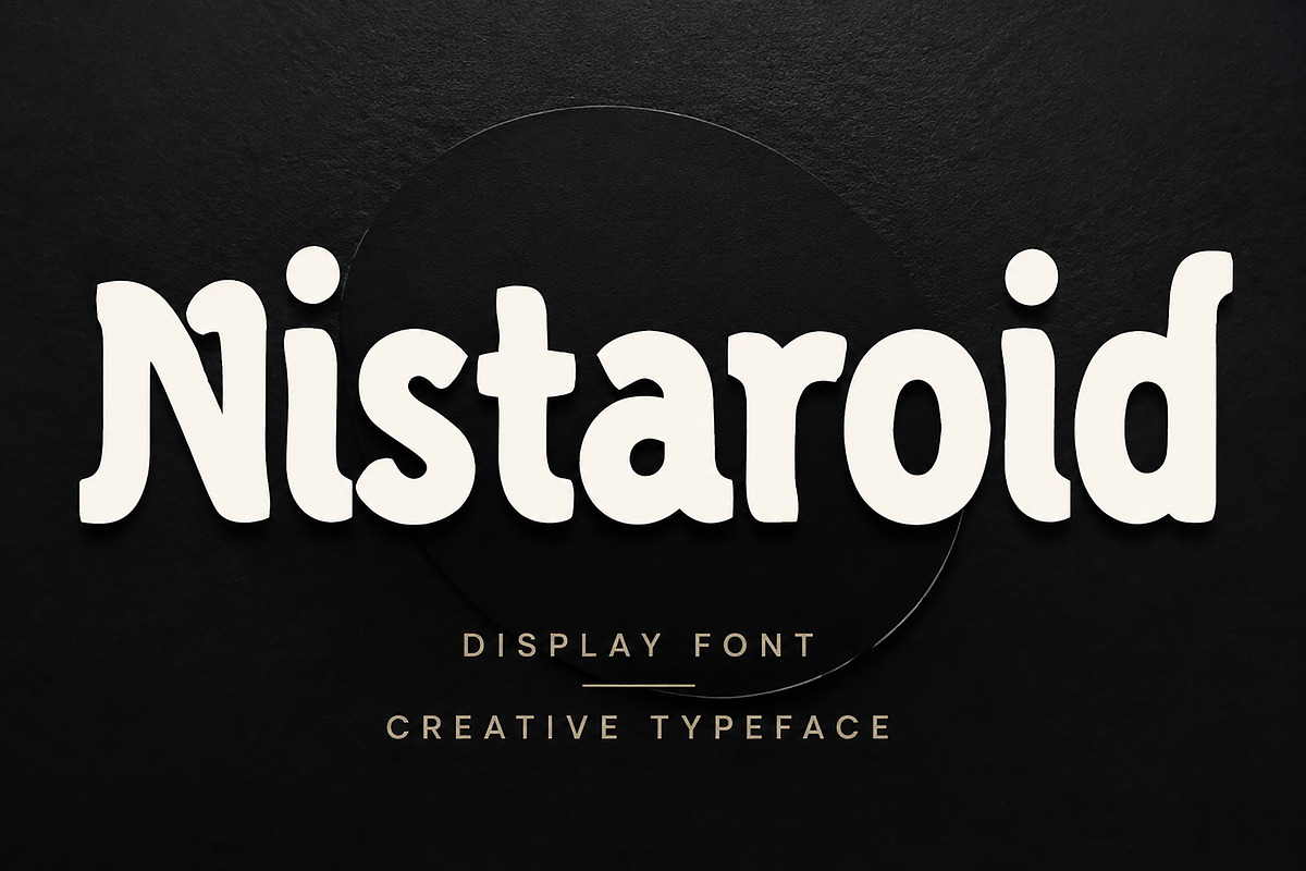 Nistaroid – Bold Display Typeface, a Slab Serif Font by Wow Magic (Photo 1 of 2)