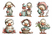 Whimsical Easter Duck Clipart Png, an Illustration by Daily.Designs (Thumbnail 5 of 8)