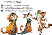 Quirky Cat Clipart, an Illustration by Pixels.Craft (Thumbnail 3 of 5)