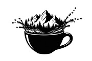 Mountain Coffee Cup Bundle, an Object Illustration by yasushie (Thumbnail 3 of 31)