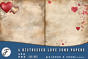 Distressed Love Junk Papers, a Background Graphic by Joaquin Fernandez Studio (Thumbnail 2 of 4)