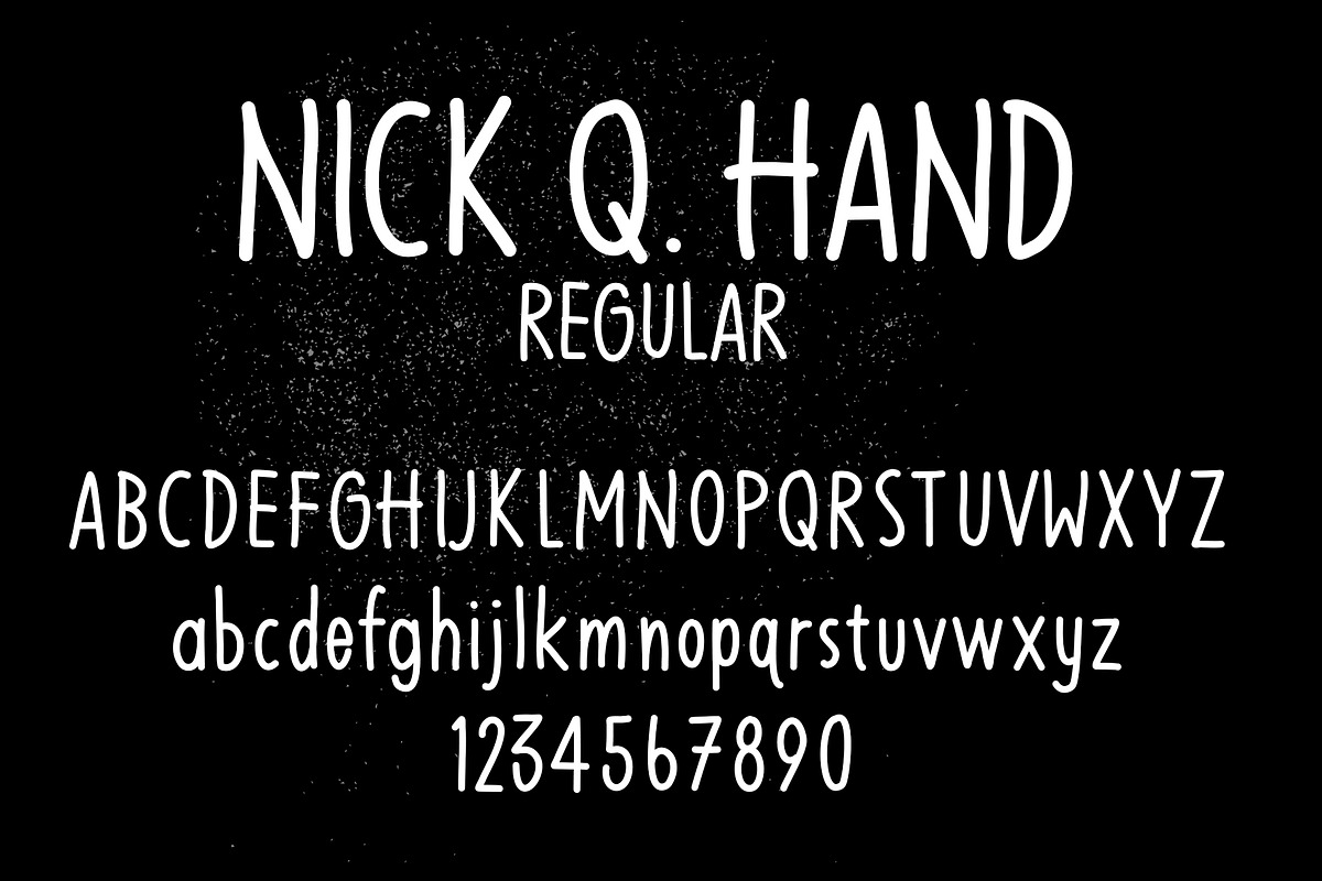Nick Q Hand Font preview 5
