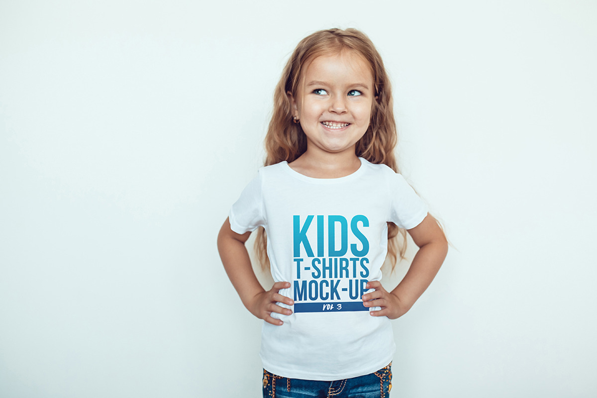 Kids T-Shirt Mock-Up Vol 3, a Shirt Mockup by Freeman Studio (Photo 8 of 12)