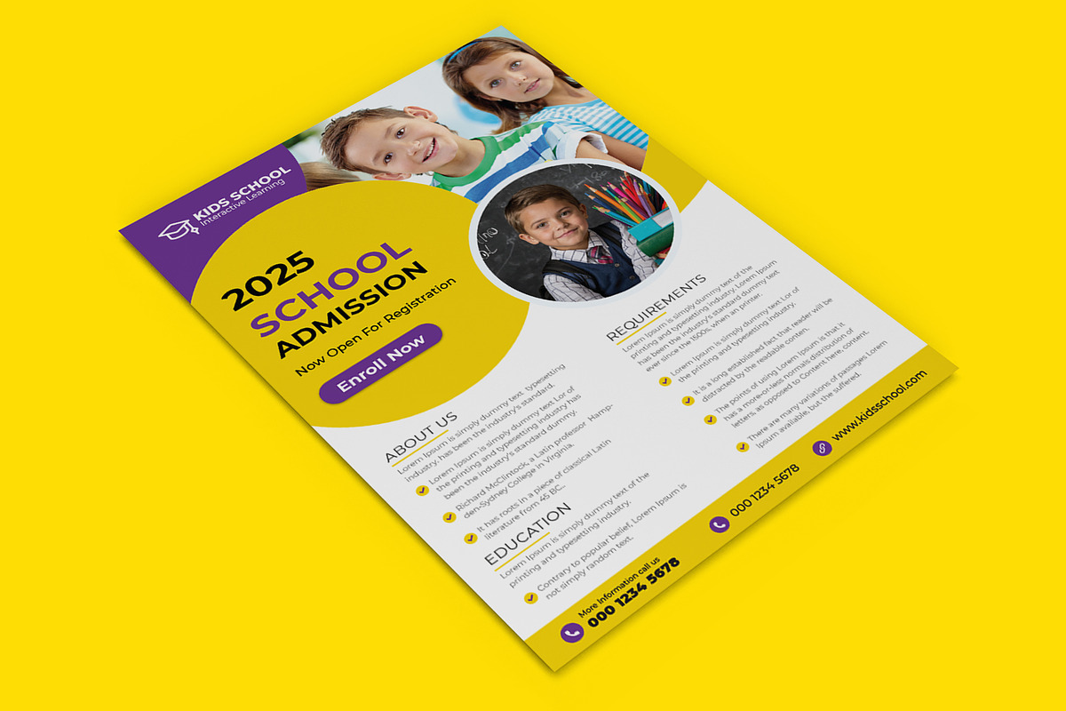 Back To School Admission Flyer, a Flyer Template by taieefbakshi (Photo 1 of 2)