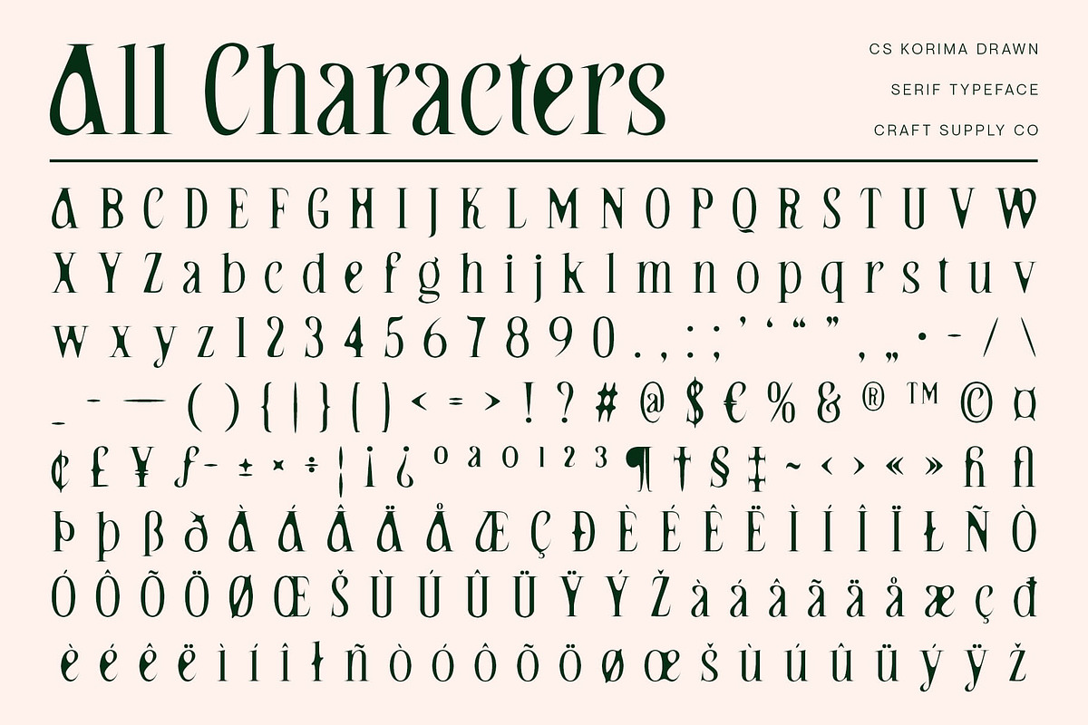 CS Korima Drawn, a Serif Font by Craft Supply Co. (Photo 8 of 8)