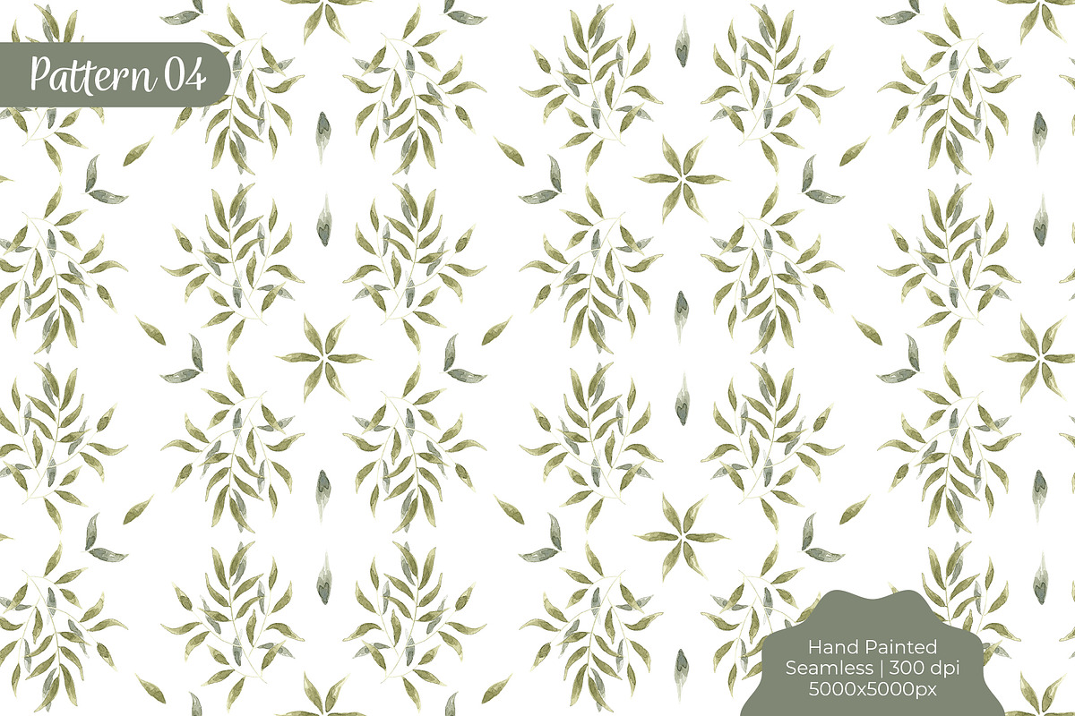 Watercolor Leaves Seamless Pattern, a Pattern Graphic by Tayla de Beer (Photo 7 of 9)