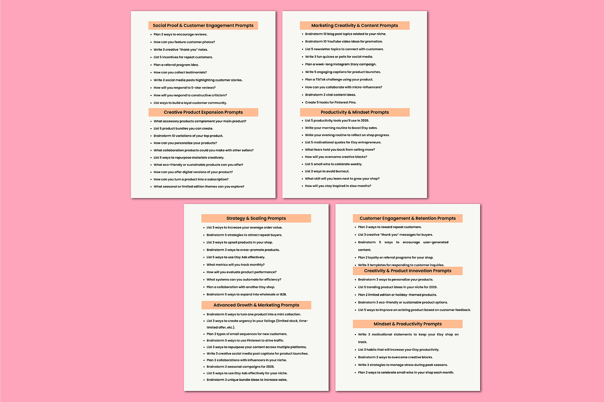 2026 Etsy Seller StarterGuide Promps, a Stationery Template by Shumaya (Photo 4 of 5)