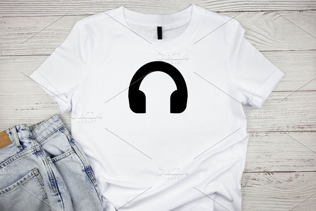 Headphone Silhouette SVG, a Technology Illustration by newminddesign (Photo 2 of 10)