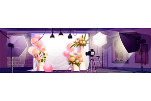 Photo studio cartoon scene, a Technology Illustration by art PVP - market
