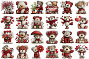 Whimsical Spring Teddy Bear Clipart, an Illustration by Black Bird Studio (Thumbnail 2 of 5)
