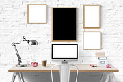 computer mockup | desk mockup bundle, a Mac Mockup by PinkJellyfish (Thumbnail 7 of 8)