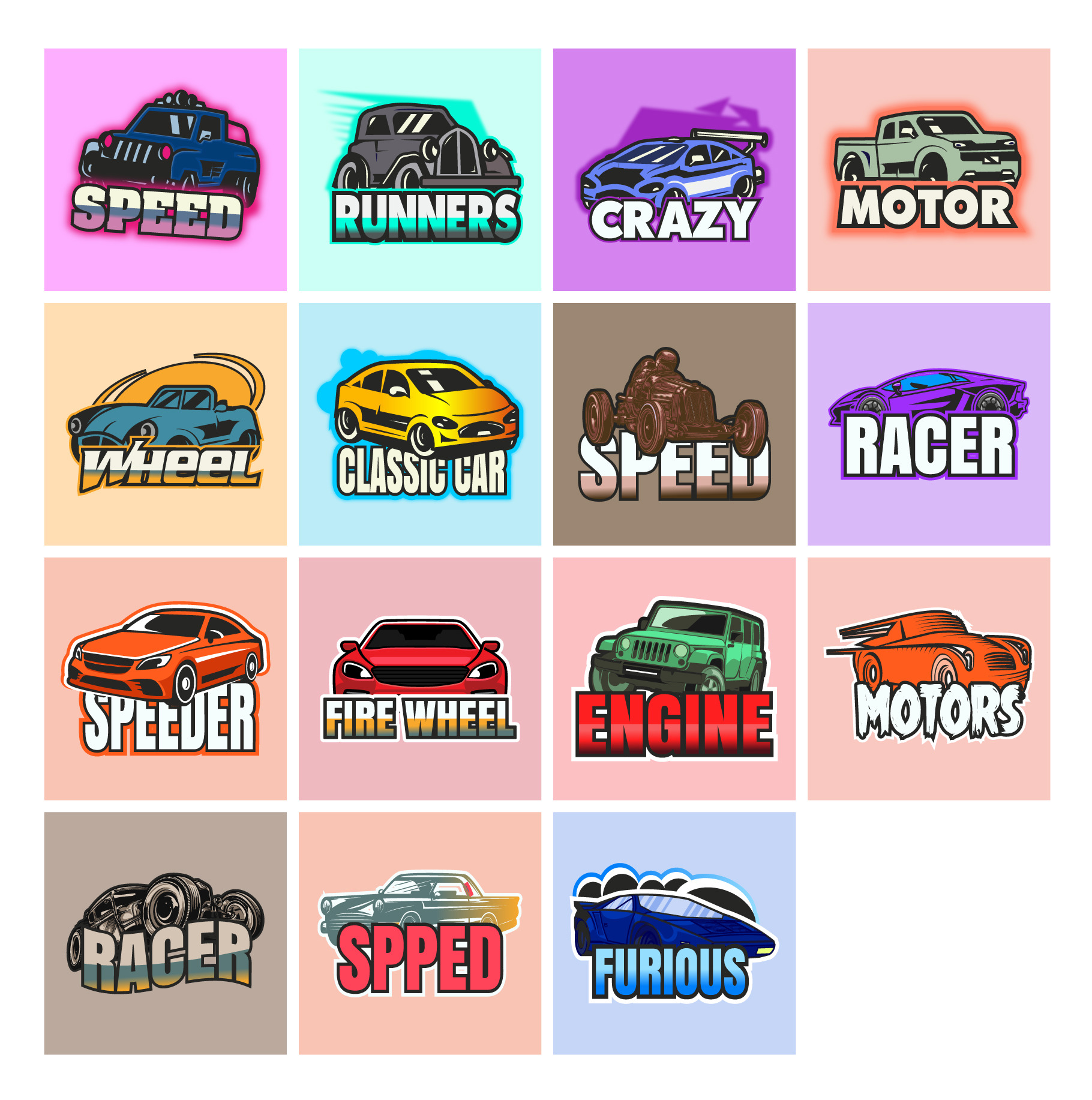 Car Racing, a Branding & Logo Template by Vector Stall