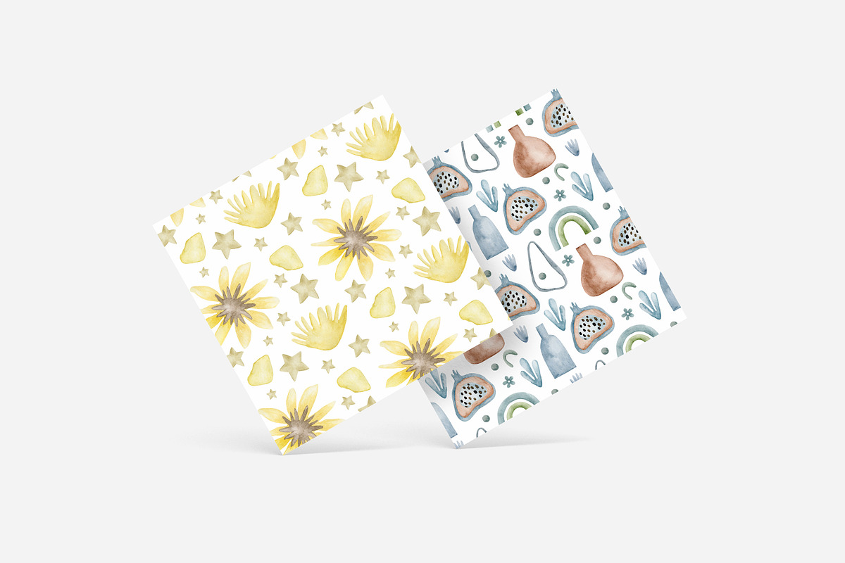 Watercolor Modern Summer Collection., a Decorative Illustration by Kira Konoshenko (Photo 10 of 17)
