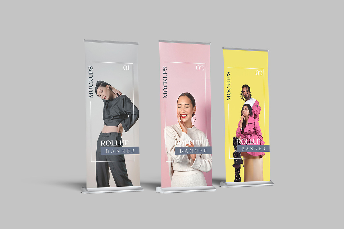 Rollup Banner Mockup, an Advertising Mockup by Graphiculon (Photo 6 of 11)