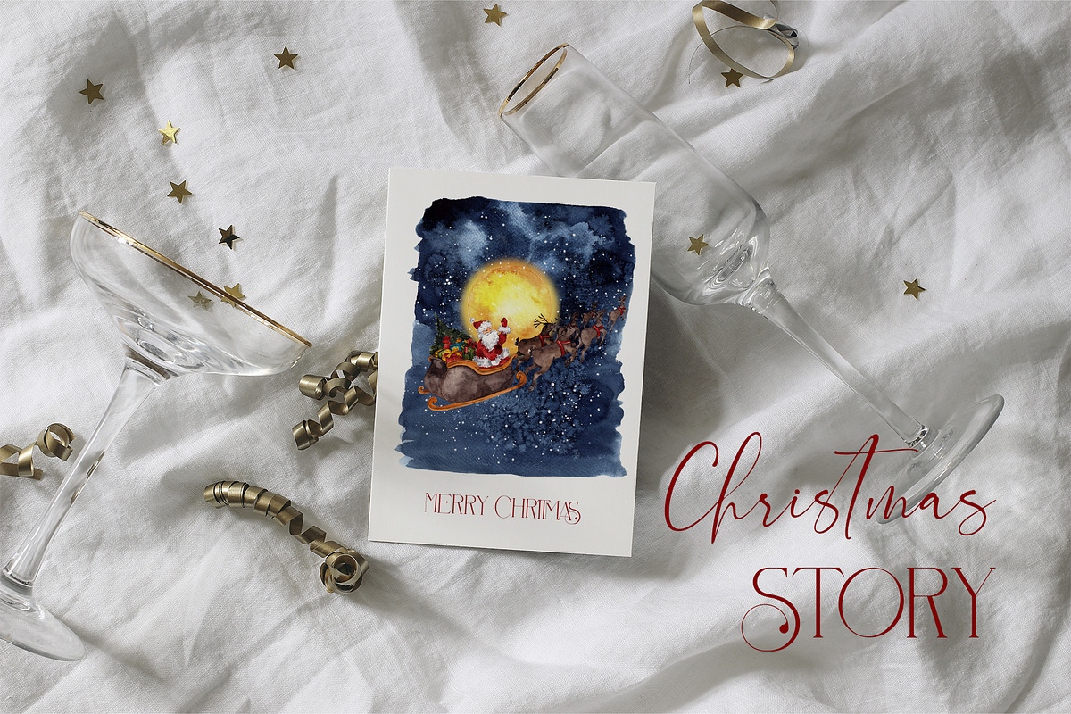 Christmas Story. Watercolor graphic, an Object Graphic by ma_i_vi (Photo 9 of 12)