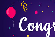 Congratulations Party Banner, a Background Graphic by Black White Mouse Design (Thumbnail 3 of 3)